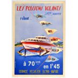 Travel Poster Navite Hydrofoil French Riviera Cannes Monaco