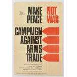 Propaganda Poster Make Peace Not War Campaign Against Arms Trade