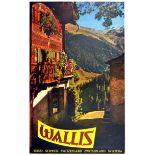 Travel Poster Wallis Valais Switzerland