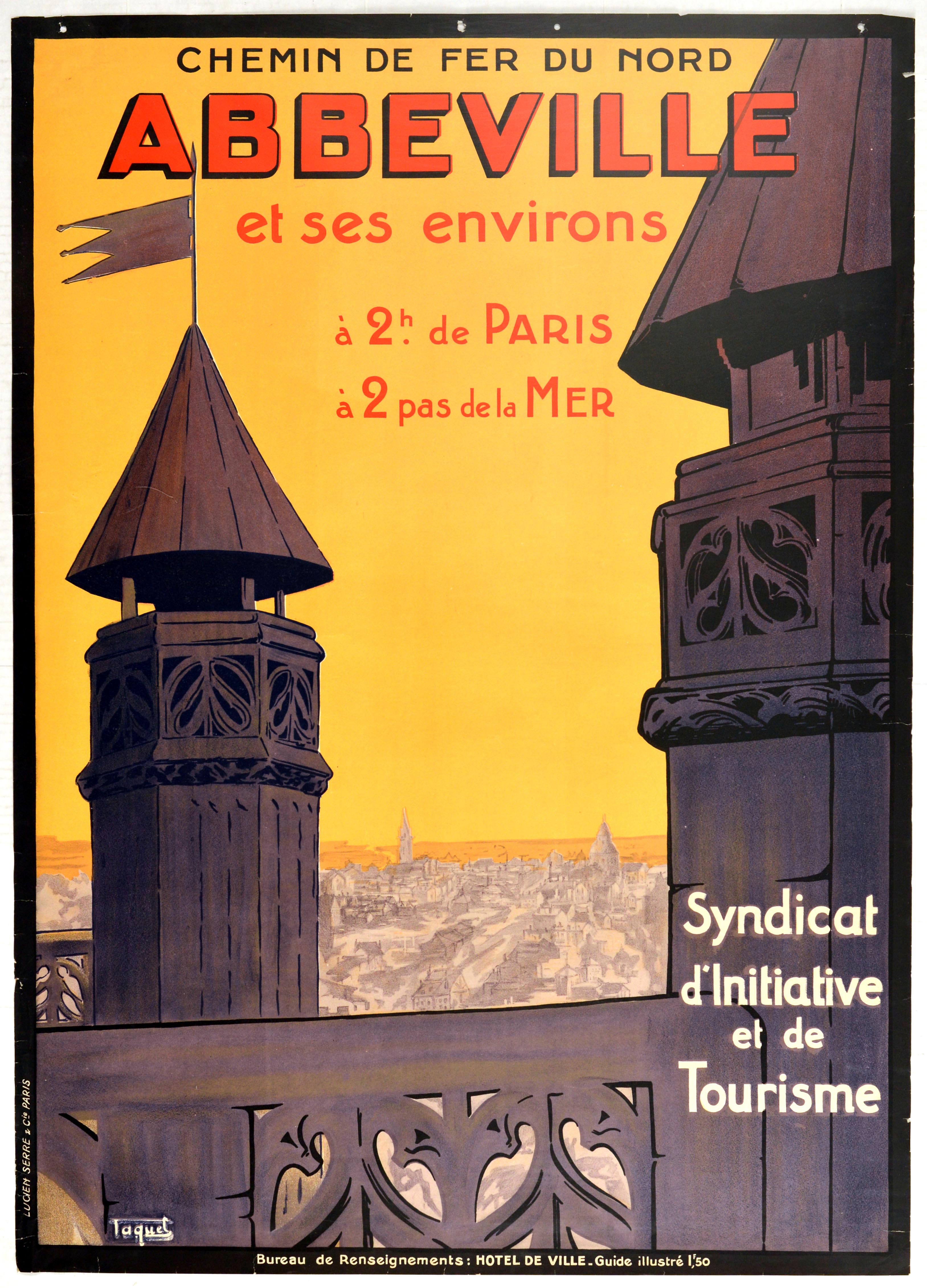 Travel Poster Abbeville Somme France