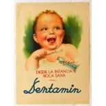 Advertising Poster Dentamin Toothpaste Infant Dental Care