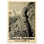 Travel Poster Schweizer Bergbahn Swiss Railway
