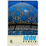 Travel Poster Iran Persia Mosaic Shah Nematollah Vali