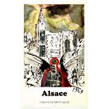 Travel Poster Alsace French Railway Salvador Dali SNCF