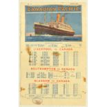 Advertising Poster Canadian Pacific Cruise Ocean Fleet Rosevinge