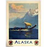Travel Poster Alaska Northern Pacific Railway Potlatch