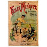 Advertising Poster Felix Minette Bicycle Bicyclette Advertising