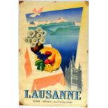 Travel Poster Lausanne Switzerland