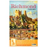 Travel Poster Richmond Yorkshire British Rail See Britain By Train