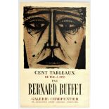 Advertising Poster Visage Bernard Buffet Art Exhibition Mourlot