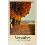 Travel Poster Versailles Garden Park Autumn France