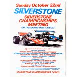 Sport Poster Silverstone Championship Grand Prix Car Racing BRDC