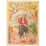 Advertising Poster Swift Cycles Bicycle