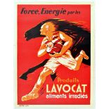 Advertising Poster Lavocat Rugby Irradiated Food Energy Horse