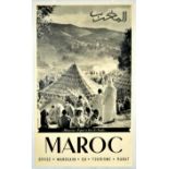 Travel Poster Maroc Morocco Moussem Fantasia