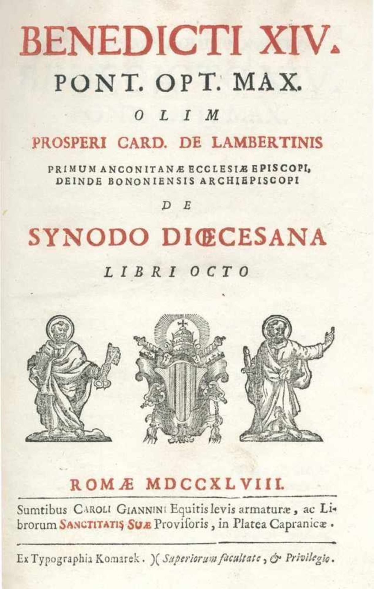 Benedikt XIV., Papst (Prospero Lambertini).