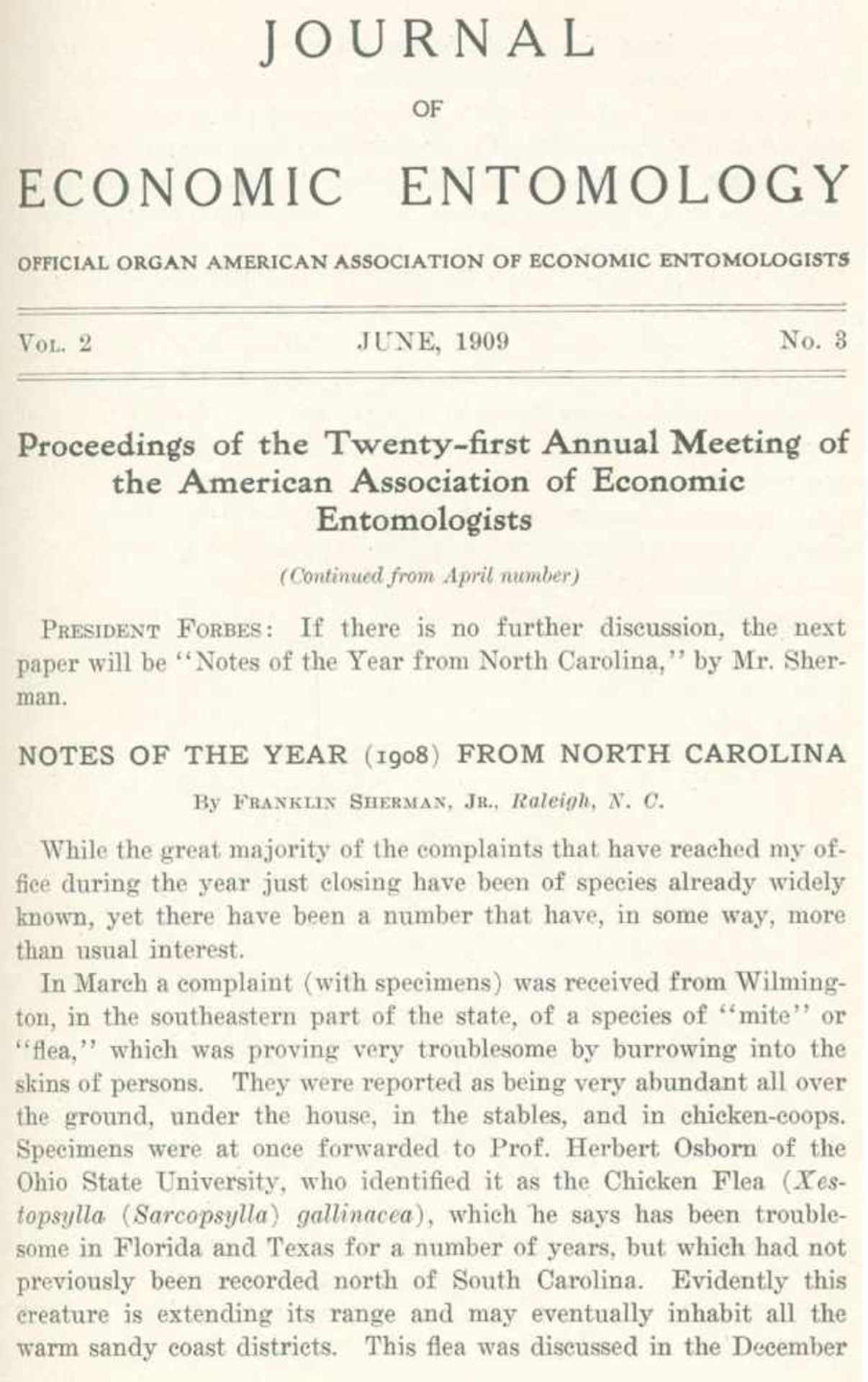 Journal of economic Entomology.