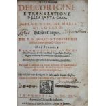 Tursellini,H.Historia dell'origine e translatione della Sancta Casa. Della B. Vergine Maria di