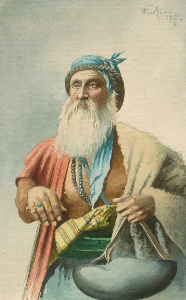 Orientalen.3 Bl. mit Darstellungen von Männern in orientalischer Tracht, wohl Kleinasien u. Nor