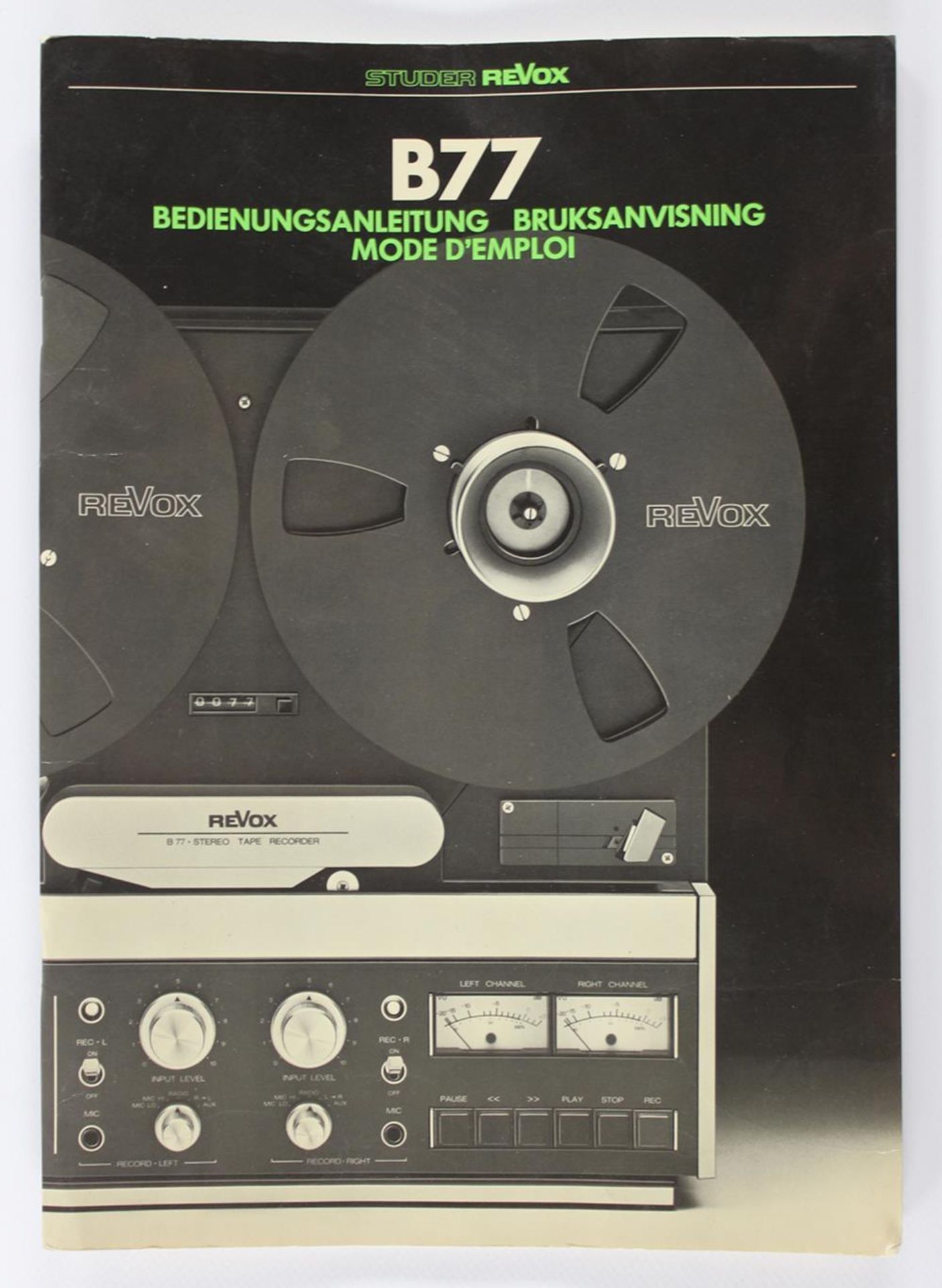 Revox B77 Tape RecorderBandmaschine von Revox mit Original Acrylblende u. Anleitung. Ehemaliges - Bild 3 aus 3