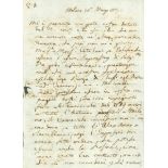 Galli, Filippo,italien. Opernsänger (1783-1853). Eh. Brief mit Unterschrift, dat. Mailand, 26.