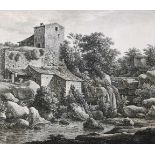 Reinhart, Johann Christian(1761 Hof - Rom 1847). Mühle mit alten Gebäuden. Radierung auf Vélin