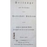 Besser,J.F.Beiträge zur Geschichte der Vorderstadt Güstrow. 3 Hefte in 1 Bd. Güstrow, Ebert 181