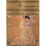 Klimt, Gustav(1862-1918) nach. Eine goldene Partnerschaft... die Bank für Sie. Zeigt das Bildni