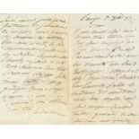 Gabrielli, Nicolo,italien. Komponist u. Dirigent (1814-1891). Eh. Brief mit Unterschrift Gabrie