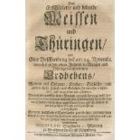 Höpfner,N.Das Erschütterte und bebende Meissen und Thüringen, oder eine Beschreibung des am 24.