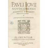 Giovio,P.Illustrium virorum vitae. Florenz, Laurentius Torrentino 1551. Fol. Mit Holzschn.-Tvig
