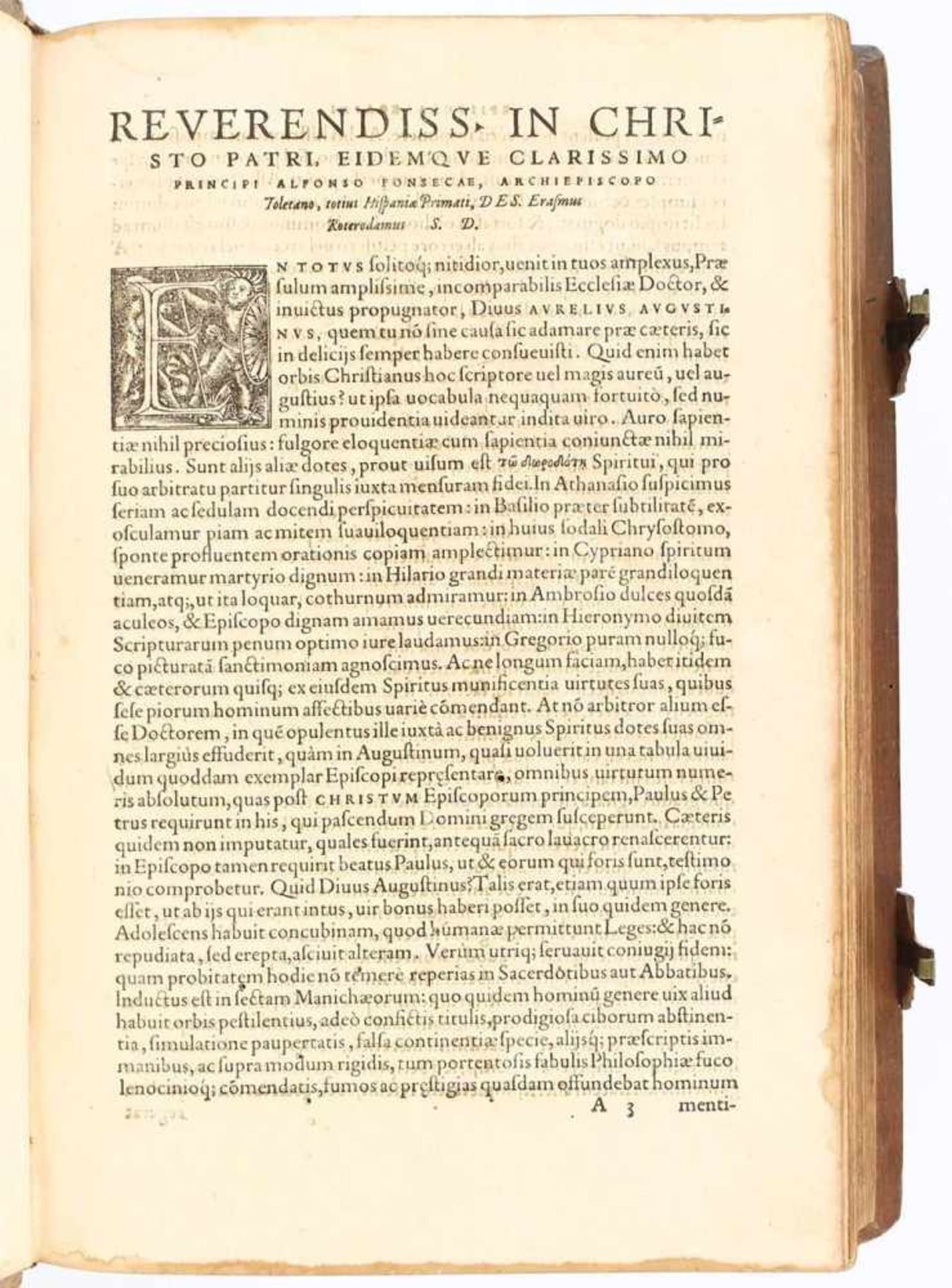 Augustinus,A.(Opera). Ed. Erasmus Roterodamus. 10 in 9 Bdn. u. Index, zus. 10 Bde. Basel, A.Fro - Bild 4 aus 5