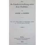 Hammer-(Purgstall),J.v.Über die Länderverwaltung unter dem Chalifate. Bln. 1835. Gr.8°. XIV S.,