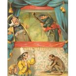 Puppentheater, Großes.Ein lustiges Bilderbuch mit 6 feinen, urfidelen Ziehbildern und 10 Origin