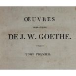Goethe,J.W.(v.).Oeuvres dramatiques. Trad. de l'Allemand, precedees d'une notice biographique e