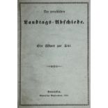 (Grün,K.).Die preussischen Landtags-Abschiede. Ein Wort zur Zeit. Birwinken, Schwarz 1846. 46 S