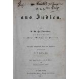 Hoffmeister,W.Briefe aus Indien. Brschwg., Westermann 1847. Mit 7 gest. Karten u. 2 gefalt. Tab