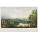 Themse.River Thames from Richmond Hill 1846. Aquarell 1846. 20,5 x 35 cm. Unt. re. undeutlich s