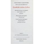 Casanova,G.Geschichte meines Lebens. 12 Bde. Bln., Propyläen (1965-67). Mit zahlr. Abb. Oldrbde