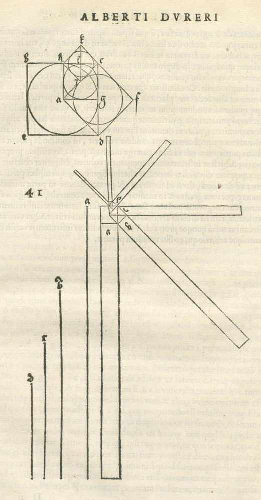 Dürer,A.Institutionum geometricarum libri IV. 4 Tle. in 1 Bd. Paris, Christian Wechel 1535. 4°.