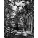 Versl, Josef(1901 Landshut - Würzburg 1993). Waldweg. Lithographie 1966. 44,5 x 34,7, Blgr. 64,