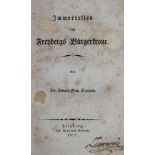 Dietrich,E.V.Immortellen um Freybergs Bürgerkrone. Freyberg, Craz u. Gerlach 1827. XVIII, 285 S