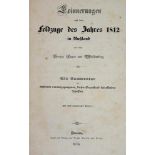 Eugen, Herzog v. Württemberg.Erinnerungen aus dem Feldzuge des Jahres 1812 in Rußland. Als Comm