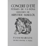 Pons,J.S.Concert d'ete. Poemes. Paris, Flammarion (1945). 4°. Mit Titelvign. u. 25 Orig.-Holzsc