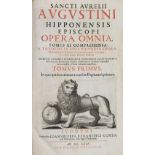 Augustinus,A.Opera omnia. 11 Tle. in 7 Bdn. Lyon, Girin u. Comba 1664. Fol. Ldrbde. d. Zt. - Gr