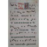 Antiphonar.Antiphonarblatt wohl d. 16. Jh., Hs. a. Pergament. 1 ornamentale Initiale. M. Bleist