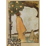 Preisler, Jan(1872 Königshof - Prag 1918). Edvard Munch. Verkleinertes Farboffset-Plakat n. dem