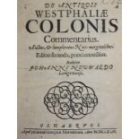 Neuwald,J.De Antiquis Westphaliae colonis commentarius... 2. ed., priori corr. Osnabrück, Schwä