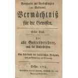 Basedow,(J.B.).Bernhards aus Nordalbingien Vermächtniß für die Gewissen. 2 Tle. in 1 Bd. Dessau