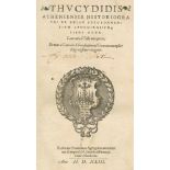 Thucydides.De bello Peloponnensium Atheniensiumque libri octo. Laurentio Valla interprete. Et n